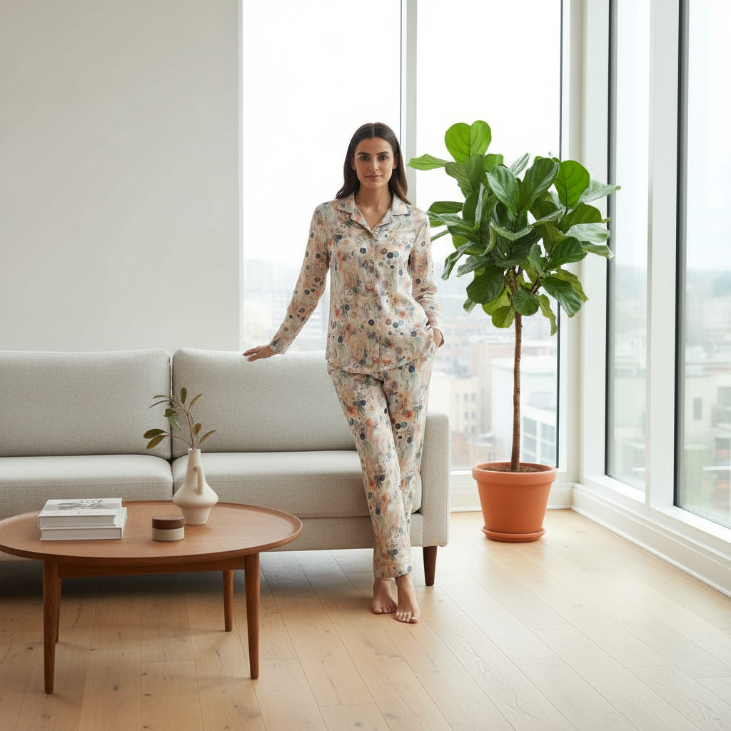 Premium Women’s Printed Cordset | Magic Cotton | Comfortable Night Suit | Trendy Top & Bottom Set